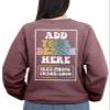 Custom Sweatshirt Add Your Own Text Design Photo Personalized Design Your Own Sweatshirt Front Back Side Heather Dark Maroon 2X-Large view 4