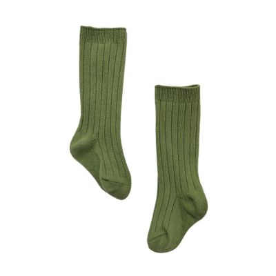 Baby Toddlers Kids Knee High Socks Cozy Warm Cotton Uniform Sports Socks Dress Socks Cable Knit Long (Green, 1-3 Years)