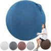HWMUH Gym Exercise Ball Cover Yoga Ball Cover 55/65cm Sitting Ball Chair Cover for Office, for Adults Fitness Pilates Sitting Ball Chair Cover for Pregnancy and Labor-E||65cm view 1
