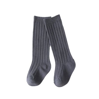 Baby Toddlers Kids Knee High Socks Cozy Warm Cotton Uniform Sports Socks Dress Socks Cable Knit Long (Navy, 0-6 Months)
