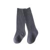 Baby Toddlers Kids Knee High Socks Cozy Warm Cotton Uniform Sports Socks Dress Socks Cable Knit Long (Navy, 0-6 Months) view 1