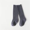 Baby Toddlers Kids Knee High Socks Cozy Warm Cotton Uniform Sports Socks Dress Socks Cable Knit Long (Navy, 0-6 Months) view 2
