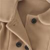 Girls Wool Blend Long Peacoat Kids Toddler Solid Color Lapel Long Outwear With Belt Winter Infants (Khaki, 5-6 Years) view 3