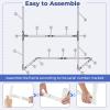 Goplus 2 in 1 Soccer Goal, Football Field Goal w/ 4 Ground Stakes, 18 Bungee Ropes, Anti-Tearing Netting, All Weather Football Training Equipment for Park, Backyard, 5.5 ft x 3.5 ft x 7 ft view 3