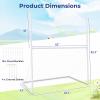 Goplus 2 in 1 Soccer Goal, Football Field Goal w/ 4 Ground Stakes, 18 Bungee Ropes, Anti-Tearing Netting, All Weather Football Training Equipment for Park, Backyard, 5.5 ft x 3.5 ft x 7 ft view 4
