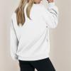 Jielayou Women Bomber Jacket Casual Zip Up Sweatshirt Drop Shoulder Long Sleeve Oversized Sweatshirt Comfy Fleece Jacket Trendy Full Zip Up Coat with Pockets Loose Sweaters Y2k Clothes Fall Outfits view 4
