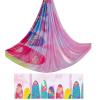 5.5 Yards Aerial Yoga Hammock Set Ombre Aerial silks Gradient Color Yoga Swing Fitness Stretch Belt for Gym Indoor Yoga Studio (004) view 3