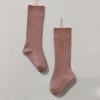 Baby Toddlers Kids Knee High Socks Cozy Warm Cotton Uniform Sports Socks Dress Socks Cable Knit Long (Pink, 1-3 Years) view 2