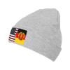 MULIHU Torn Style Us and East Germany Flags Beanie Hat for Men Women Winter Warm Knit Hats Ski Hat Skull Cap Gray view 1