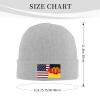 MULIHU Torn Style Us and East Germany Flags Beanie Hat for Men Women Winter Warm Knit Hats Ski Hat Skull Cap Gray view 3