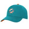 Youth Aqua Miami Dolphins Team Pre-Curved Adjustable Hat view 1