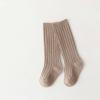 Baby Toddlers Kids Knee High Socks Cozy Warm Cotton Uniform Sports Socks Dress Socks Cable Knit (Khaki, 6-12 Months) view 3