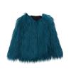 2 10 Years Kids Baby Girls Long Sleeve Furry Coat Faux  Coat Jacket Winter Thick Warm Flece (Blue, 5-6 Years) view 1