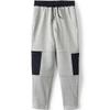 Lands' End Boys Basic Iron Knee Fleece Jogger Small Gray Heather view 1
