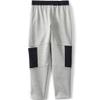 Lands' End Boys Basic Iron Knee Fleece Jogger Small Gray Heather view 2