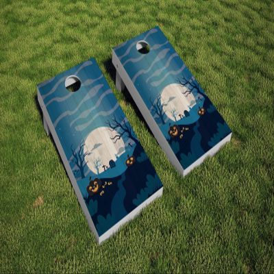 AdesiivoStudio Halloween Cornhole Wrap - Outdoor Games for Adults and Family, Home Decor, Halloween Party Decorations, Outdoor Party Games, Cornhole Accessories