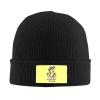 MULIHU Cartoon Giraffe Beanie Hat for Men Women Winter Warm Knit Hats Ski Hat Skull Cap Black view 2