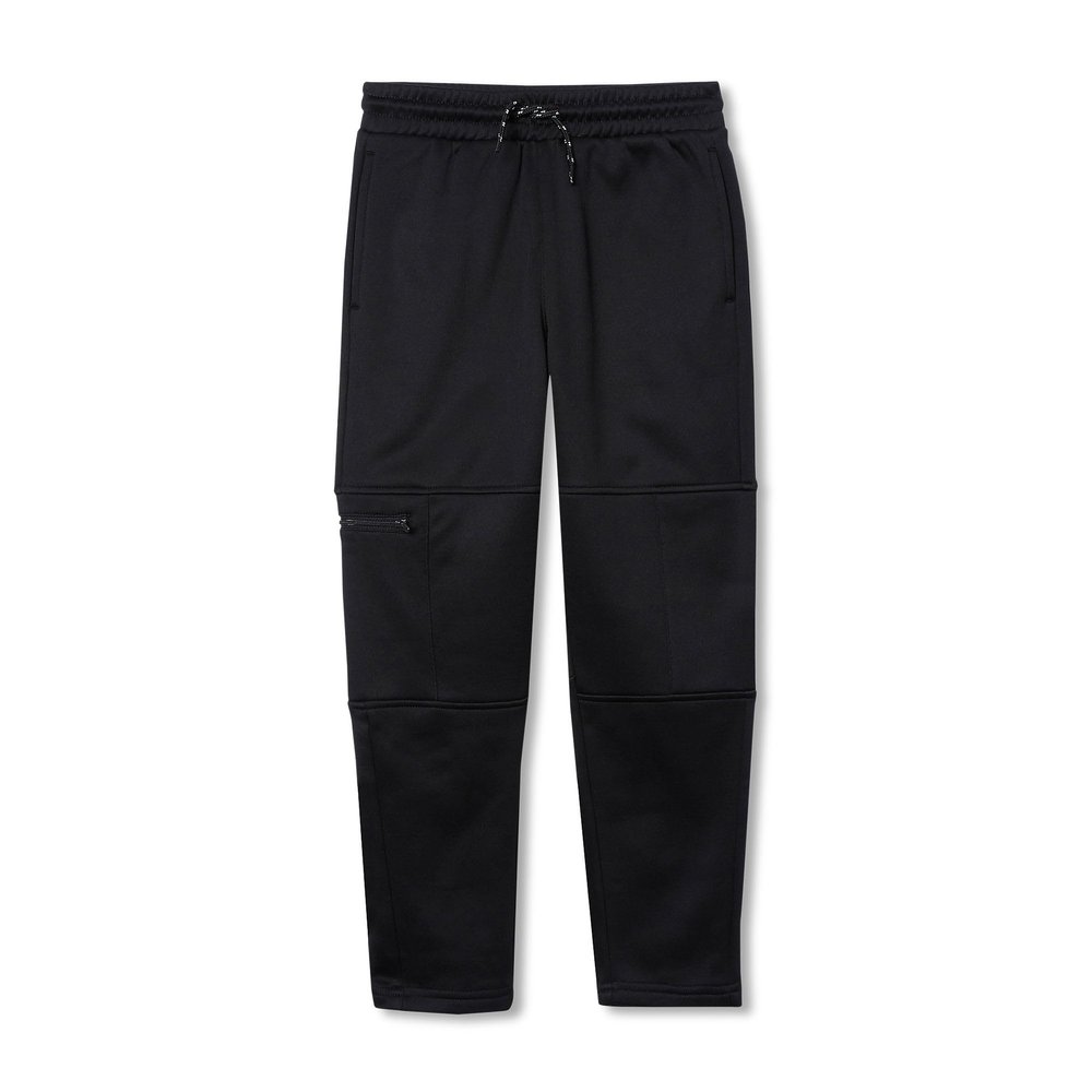 Lands' End Boys Basic Iron Knee Fleece Jogger Large Black