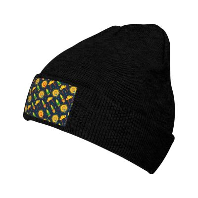 MULIHU Latin America Village Festival Seamless Pattern Beanie Hat for Men Women Winter Warm Knit Hats Ski Hat Skull Cap Black