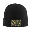 MULIHU Latin America Village Festival Seamless Pattern Beanie Hat for Men Women Winter Warm Knit Hats Ski Hat Skull Cap Black view 2