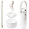 Silicone Boot Set for Owala Water Bottle 32 oz - Includes Water Bottle Handle Strap - Perfect Owala Accessories, Fits Owala Tumbler, Owala Free Sip, for Pink owala (White) view 1