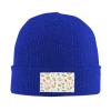 MULIHU Cute Graffiti Seamless Pattern Beanie Hat for Men Women Winter Warm Knit Hats Ski Hat Skull Cap Blue view 2