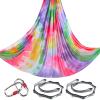 5.5 Yards Aerial Yoga Hammock Set Ombre Aerial silks Gradient Color Yoga Swing Fitness Stretch Belt for Gym Indoor Yoga Studio (018) view 1