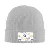 MULIHU Cute Bear Seamless Pattern Beanie Hat for Men Women Winter Warm Knit Hats Ski Hat Skull Cap Gray view 2