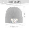 MULIHU Cute Bear Seamless Pattern Beanie Hat for Men Women Winter Warm Knit Hats Ski Hat Skull Cap Gray view 3