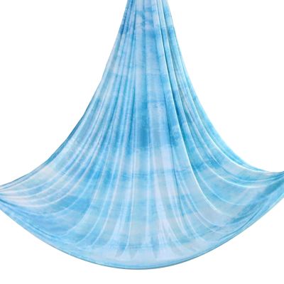 5.5 Yards / 5m Aerial Yoga Hammock Fabric Gradient Aerial Silks Yoga Swing Fitness Stretch Belt for Gym and Indoor Home Studio (021)
