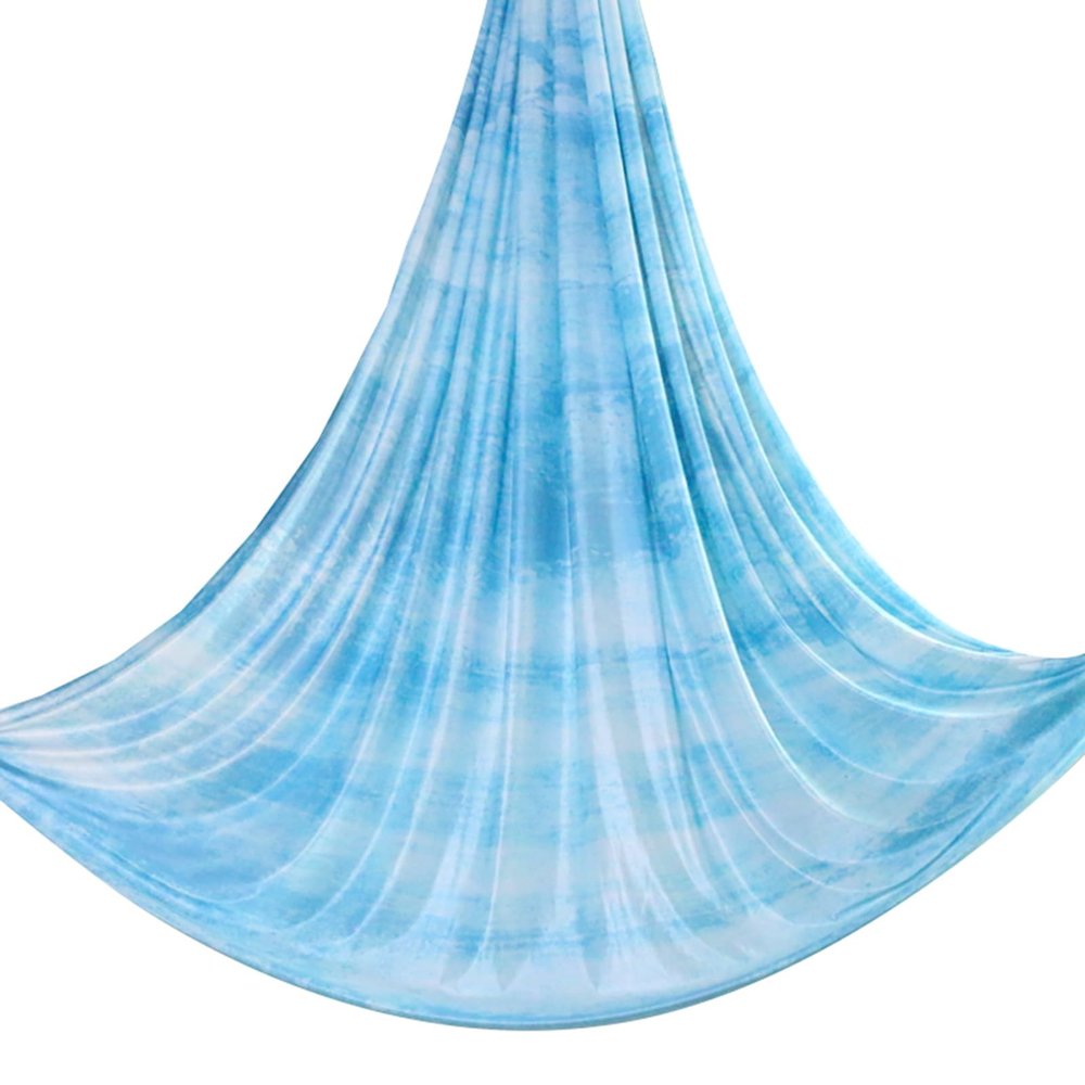 5.5 Yards / 5m Aerial Yoga Hammock Fabric Gradient Aerial Silks Yoga Swing Fitness Stretch Belt for Gym and Indoor Home Studio (021)