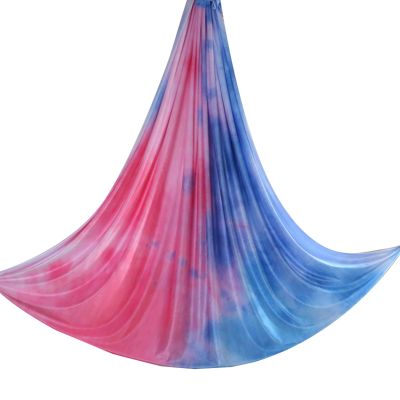5.5 Yards / 5m Aerial Yoga Hammock Fabric Gradient Aerial Silks Yoga Swing Fitness Stretch Belt for Gym and Indoor Home Studio (001)