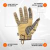 PIG Delta Utility Tactical Gloves, Touchscreen Compatible, High Dexterity, for Shooting, 1 Pair, Multicam, Large view 3