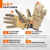 PIG Delta Utility Tactical Gloves, Touchscreen Compatible, High Dexterity, for Shooting, 1 Pair, Multicam, Large view 4