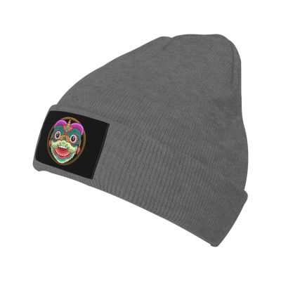 MULIHU Chinese New Year Lion Dance Beanie Hat for Men Women Winter Warm Knit Hats Ski Hat Skull Cap