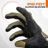 PIG Alpha Full Dexterity Tactical Gloves for Shooting, Touchscreen Compatible, Breathable, 1 Pair, Ranger Green, Medium view 2