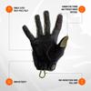 PIG Alpha Full Dexterity Tactical Gloves for Shooting, Touchscreen Compatible, Breathable, 1 Pair, Ranger Green, Medium view 3