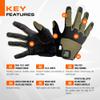 PIG Alpha Full Dexterity Tactical Gloves for Shooting, Touchscreen Compatible, Breathable, 1 Pair, Ranger Green, Medium view 4
