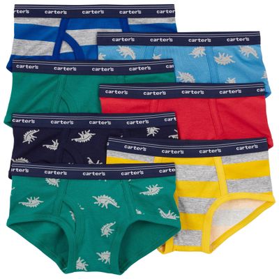 Carter's Boys' 7-Pack Underwear (Multi/Dino, 2-3T)