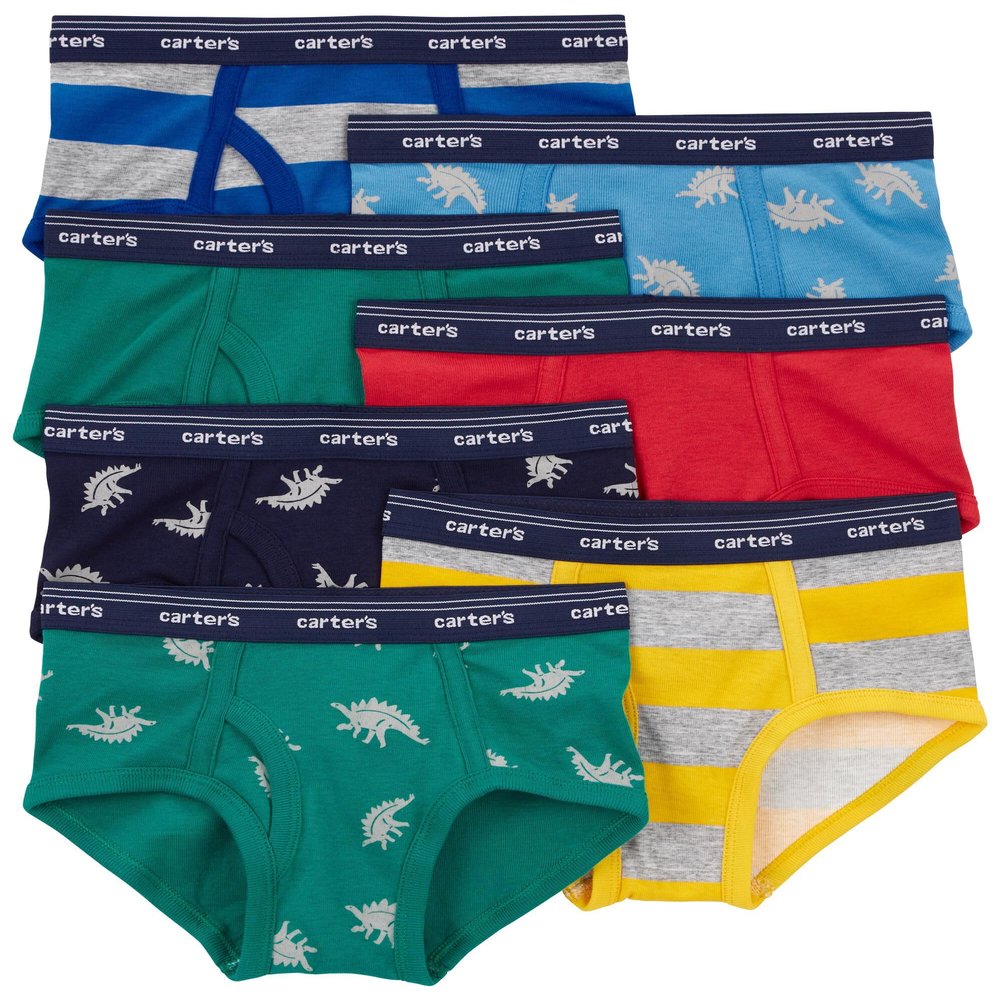 Carter's Boys' 7-Pack Underwear (Multi/Dino, 2-3T)