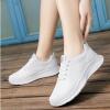 HINDOLA Women's Running Walking Tennis Fashion Sneakers Lightweight Breathable Casual Shoes Gym Work Comfortable Non Slip Shoes White view 4