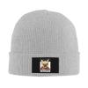 MULIHU Cartoon Dog with Glasses Beanie Hat for Men Women Winter Warm Knit Hats Ski Hat Skull Cap Gray view 2