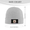 MULIHU Cartoon Dog with Glasses Beanie Hat for Men Women Winter Warm Knit Hats Ski Hat Skull Cap Gray view 3