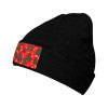 MULIHU Christmas Tree Seamless Pattern Beanie Hat for Men Women Winter Warm Knit Hats Ski Hat Skull Cap Black view 1