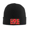 MULIHU Christmas Tree Seamless Pattern Beanie Hat for Men Women Winter Warm Knit Hats Ski Hat Skull Cap Black view 2