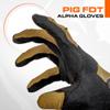 PIG Alpha Full Dexterity Tactical Gloves for Shooting, Touchscreen Compatible, Breathable, 1 Pair, Coyote Brown, 2X-Large view 2