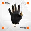 PIG Alpha Full Dexterity Tactical Gloves for Shooting, Touchscreen Compatible, Breathable, 1 Pair, Coyote Brown, 2X-Large view 3