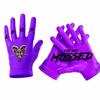 G.O.A.T. Football Gloves Extra Sticky Wide Receiver Gloves for Men, Youth & Boys G.O.A.T. 'You Got Mossed' Edition Superior Grip, All-Weather, Machine Washable (Purple, Adult Small) view 1