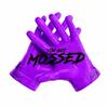 G.O.A.T. Football Gloves Extra Sticky Wide Receiver Gloves for Men, Youth & Boys G.O.A.T. 'You Got Mossed' Edition Superior Grip, All-Weather, Machine Washable (Purple, Adult Small) view 3