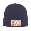 MULIHU Fast Food Seamless Pattern Beanie Hat for Men Women Winter Warm Knit Hats Ski Hat Skull Cap Navy Blue view 2